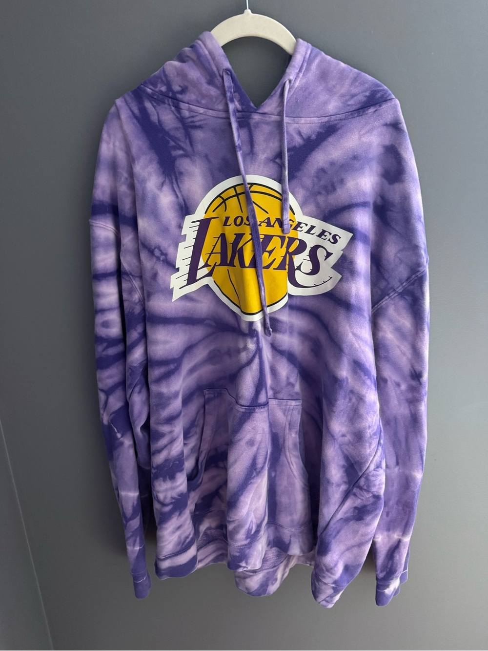 Young & Reckless NBA LAKERS Purple Tie-Dye Hoodie Sweatshirt